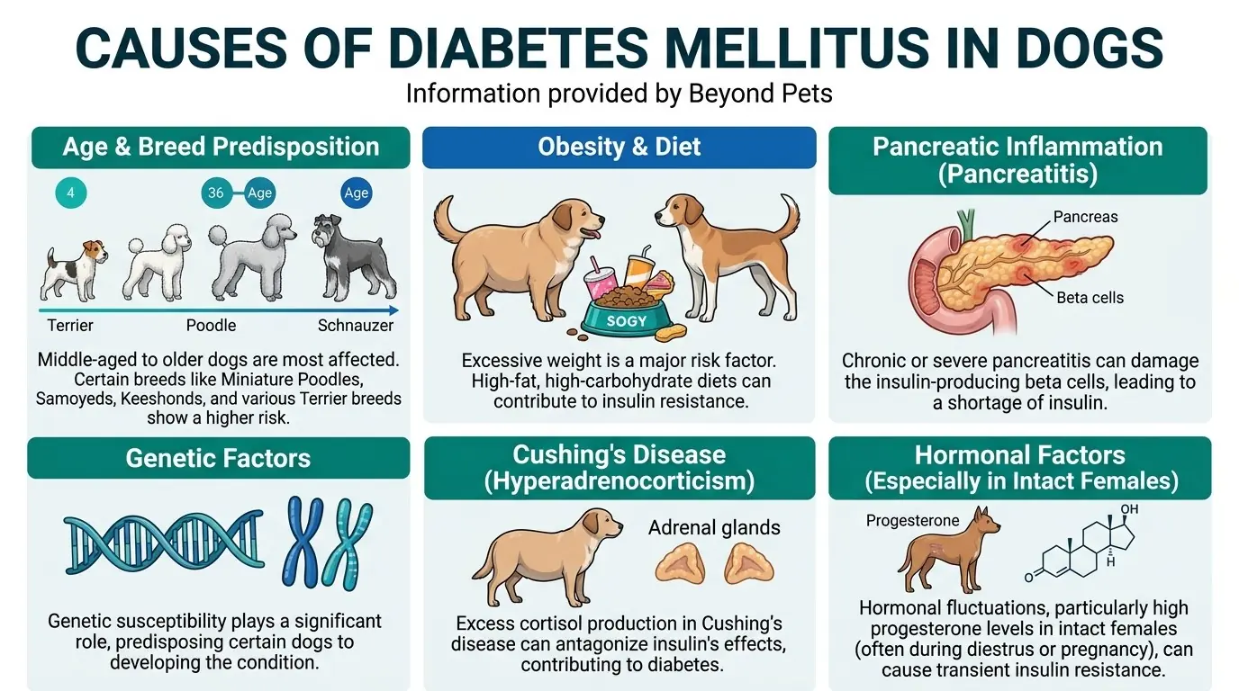 Causes of Diabetes Mellitus in Dogs in What is Diabetes Mellitus in Dogs?