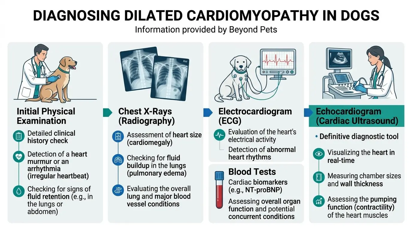 Diagnosing Dilated Cardiomyopathy in Dogs in What is Dilated Cardiomyopathy in Dogs?