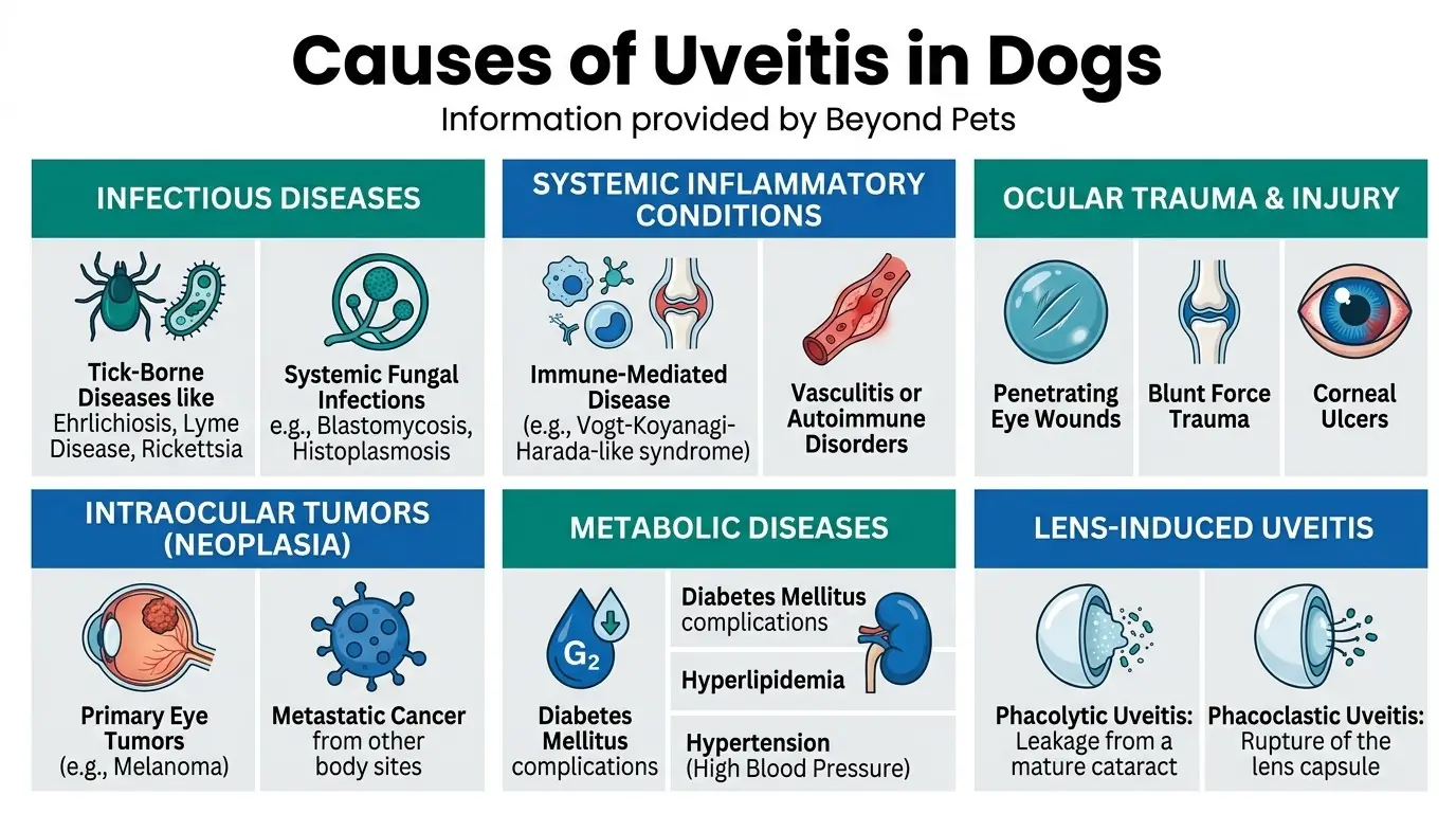 Causes of Uveitis in Dogs in Uveitis in Dogs: Causes, Symptoms, Diagnosis, Treatment