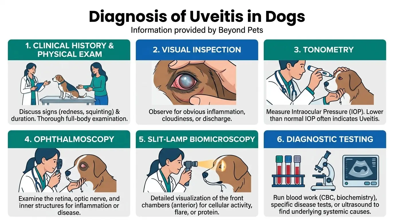 Diagnosis of Uveitis in Dogs in Uveitis in Dogs: Causes, Symptoms, Diagnosis, Treatment