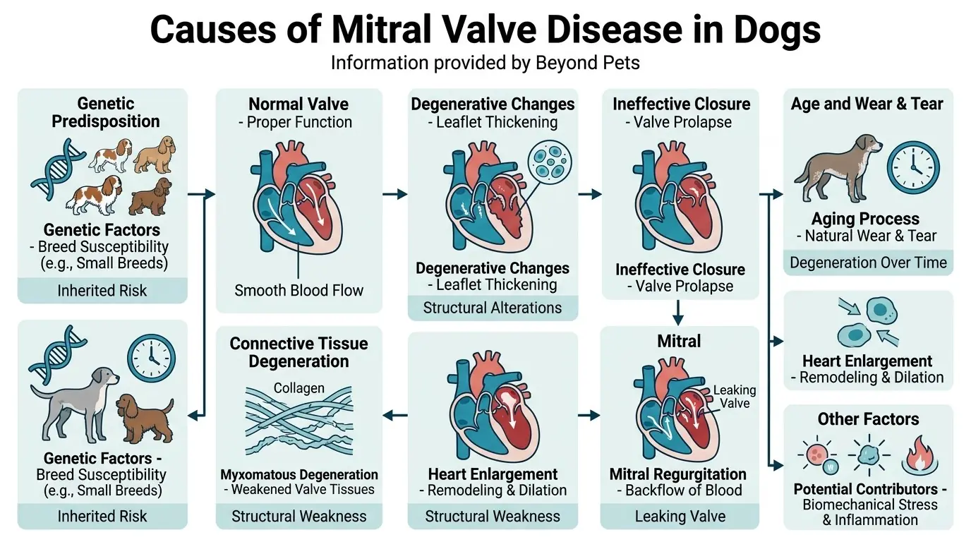 Causes of Mitral Valve Disease in Dogs in Exploring Degenerative Mitral Valve Disease in Dogs
