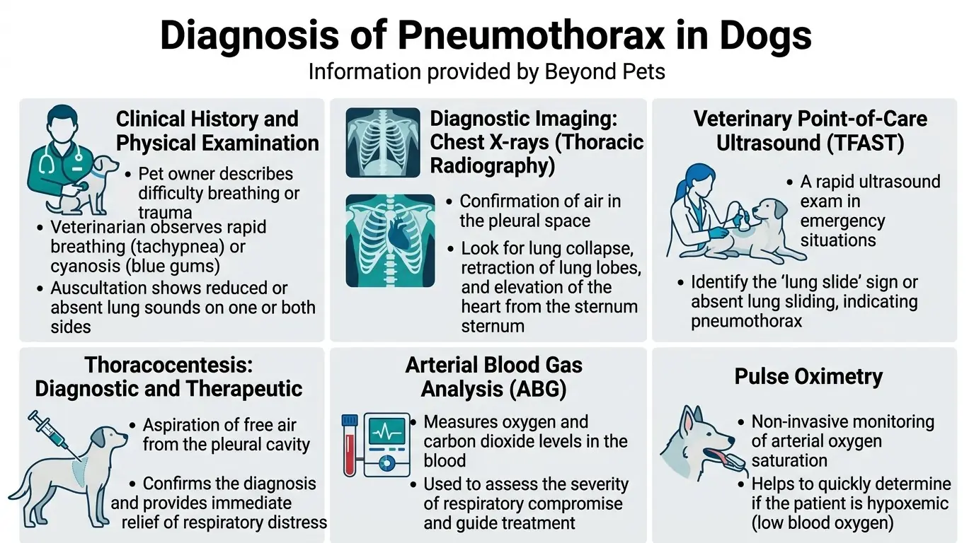 Diagnosis of Pneumothorax in Dogs in Pneumothorax in Dogs: Causes, Symptoms, and Treatment Explained