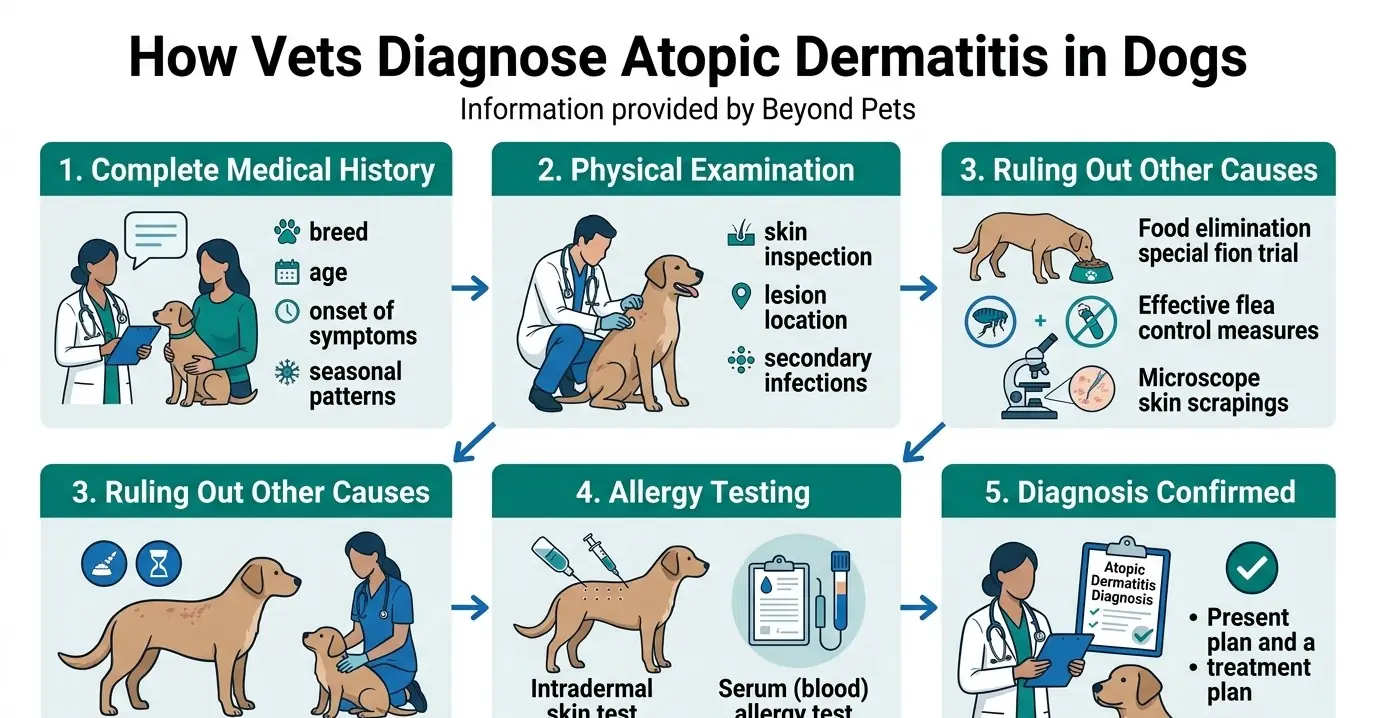 How vets diagnose atopic dermatitis in dogs u2014 5-step diagnostic process u2014 Beyond Pets
