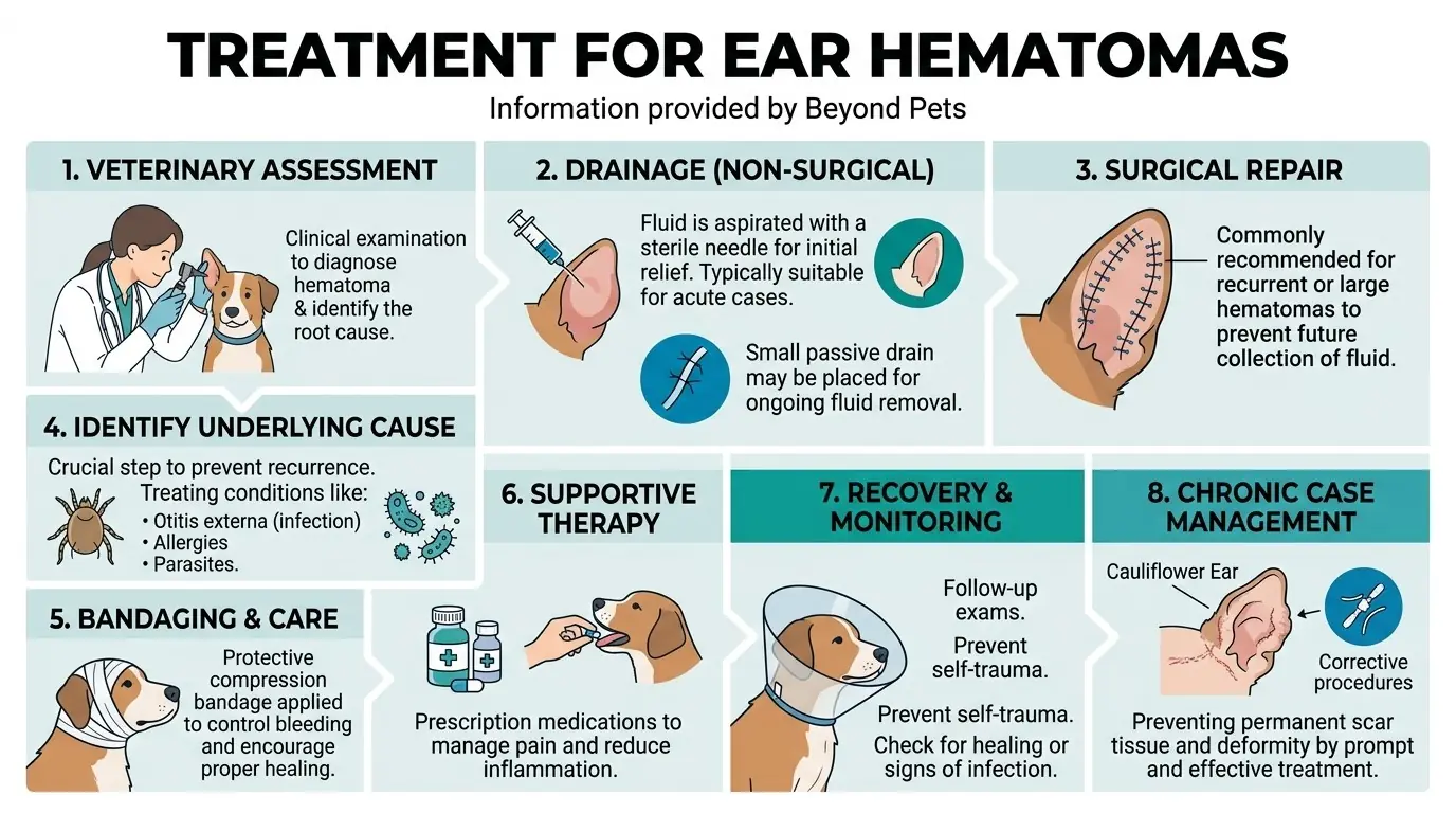 Treatment for Ear Hematomas in What Is Aural Hematoma in Dogs?