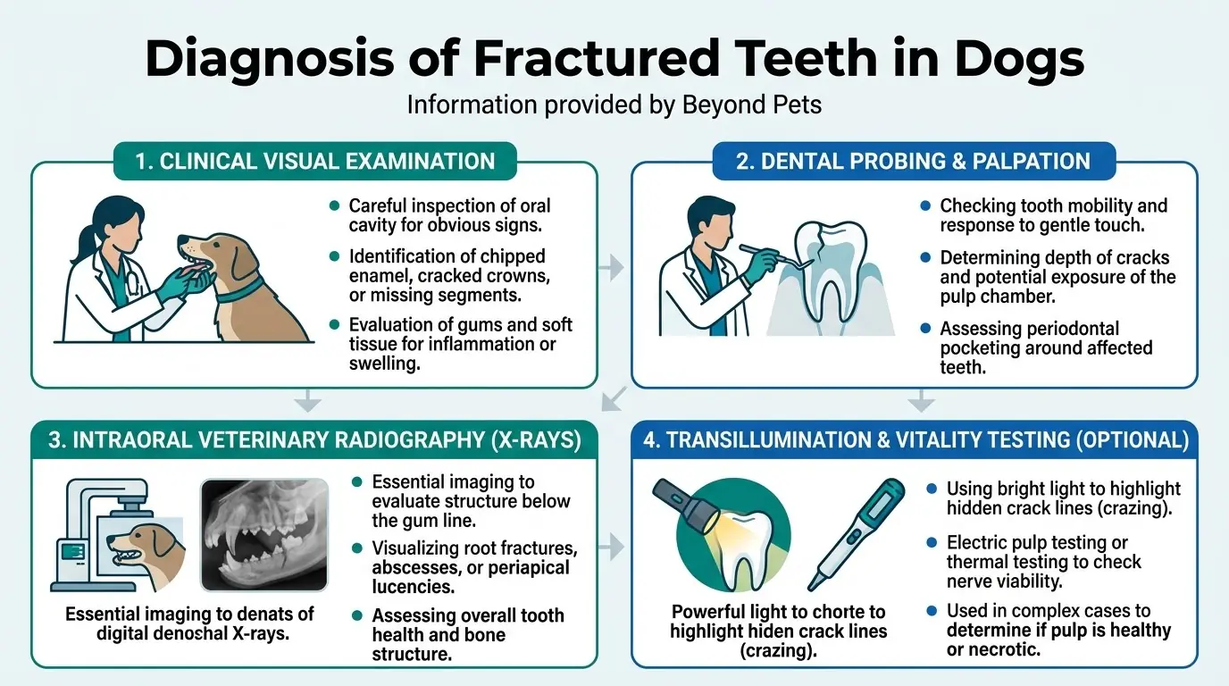 Diagnosis of Fractured Teeth in Dogs in Fractured Canine Teeth: Causes, Symptoms, and Treatment Explained