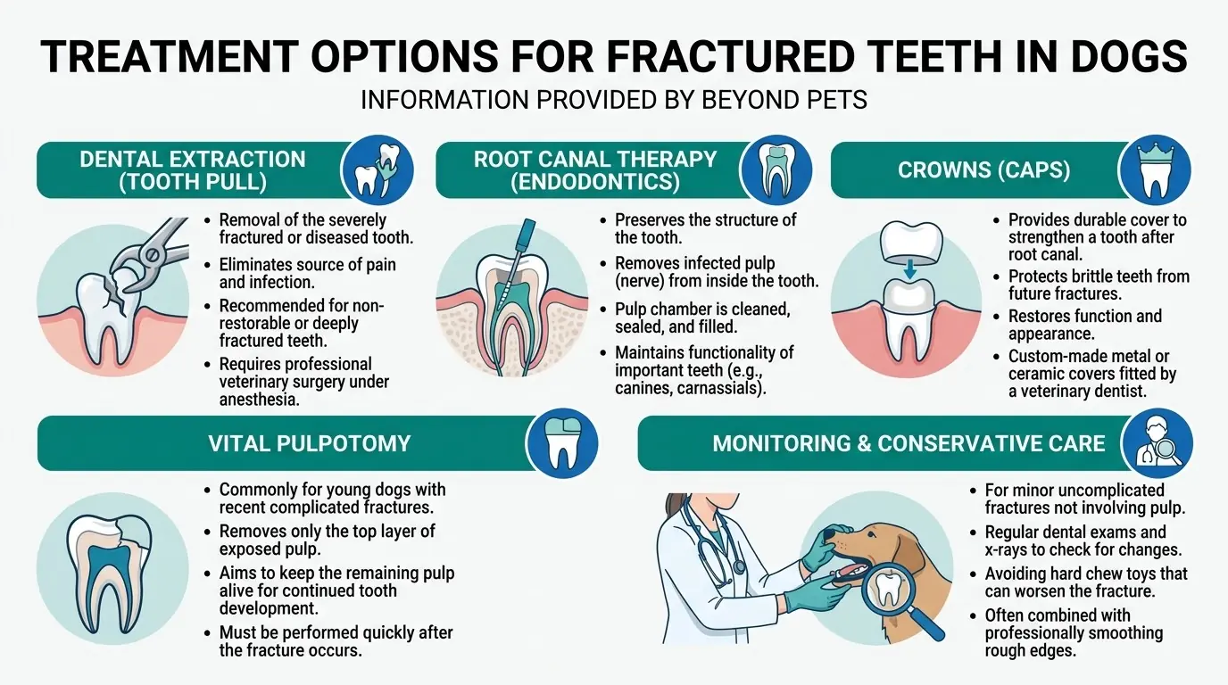 Treatment Options for Fractured Teeth in Dogs in Fractured Canine Teeth: Causes, Symptoms, and Treatment Explained