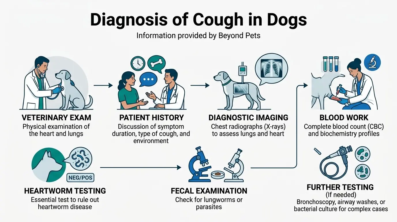 Diagnosis of Cough in Dogs in Coughing in Dogs: Common Causes and Treatment Options