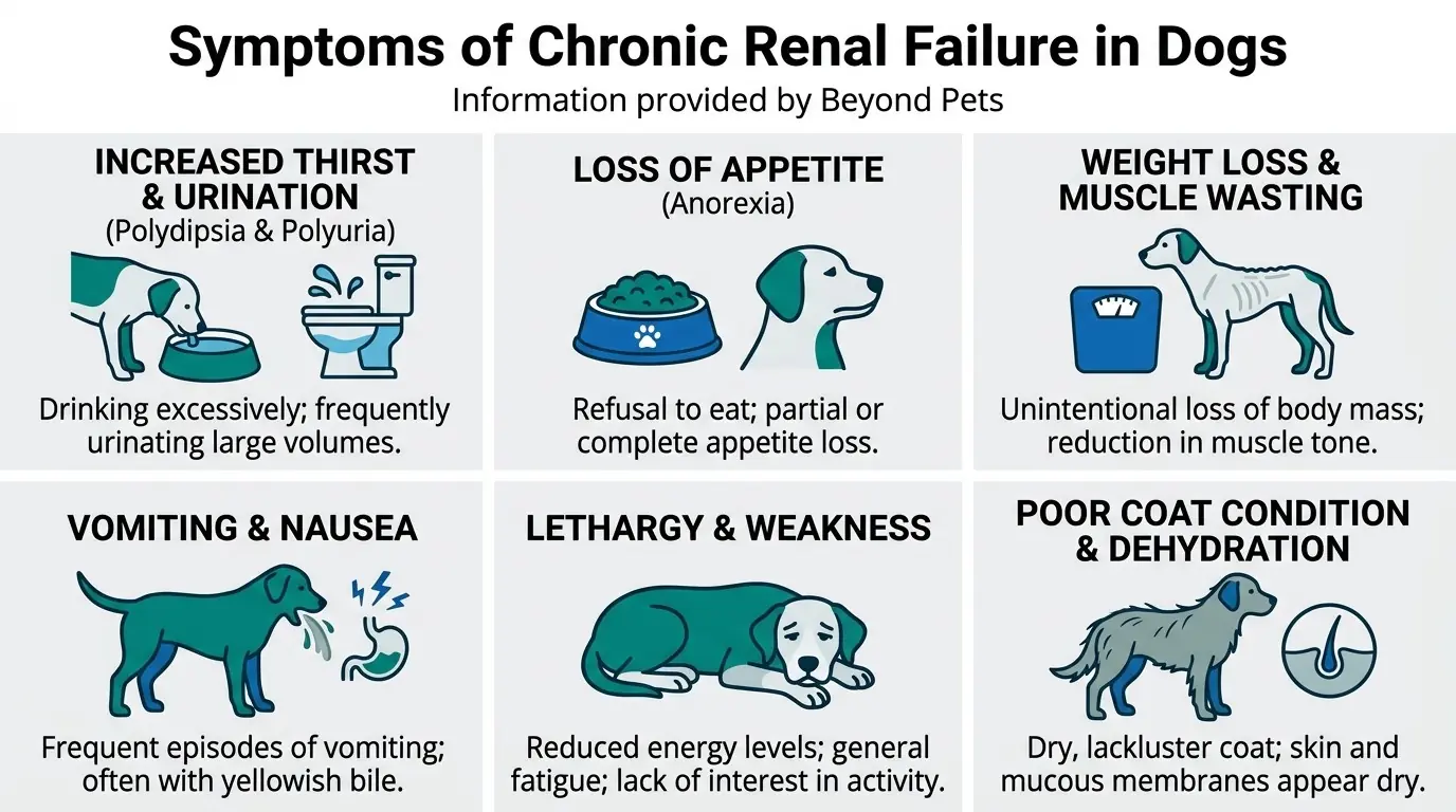 Symptoms of Chronic Renal Failure in Dogs in What is Chronic Kidney Disease in Dogs?