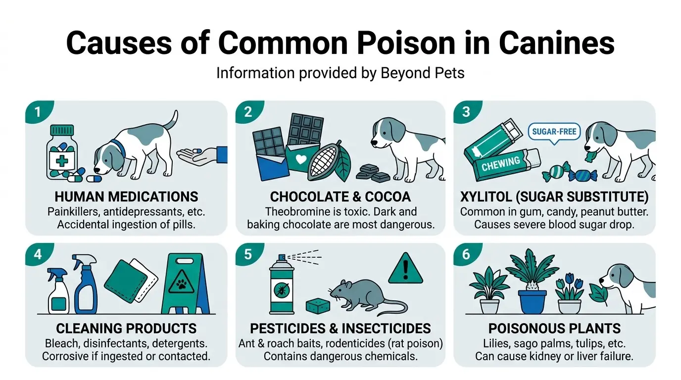 What Are Common Dog Poisons? 1 Causes of Common Poison in Canines in What Are Common Dog Poisons?