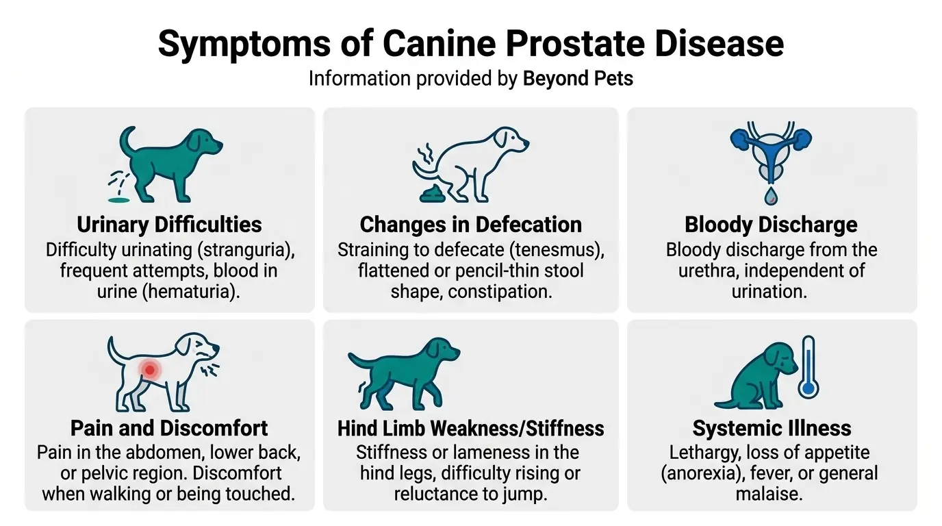 Symptoms of Canine Prostate Disease in What is Prostate Disease in Dogs?