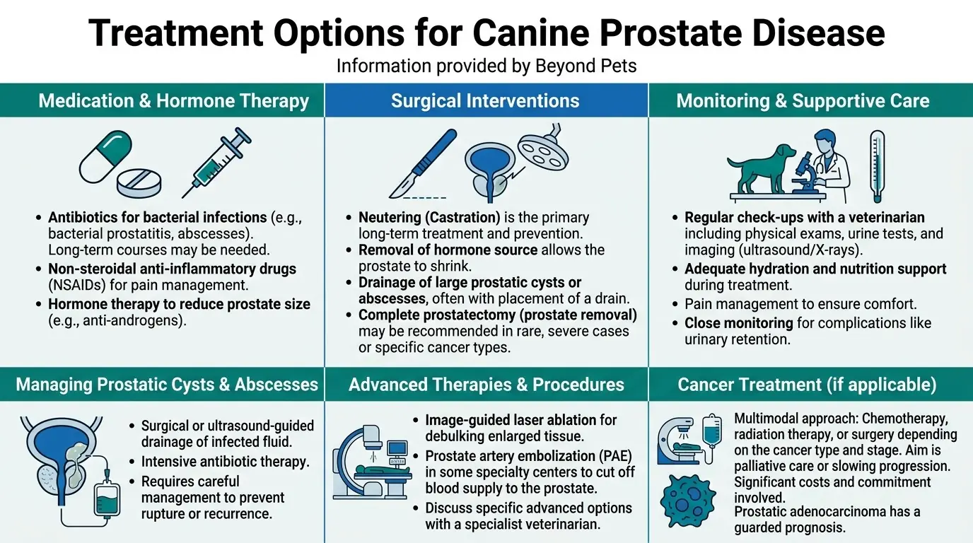Treatment Options for Canine Prostate Disease in What is Prostate Disease in Dogs?