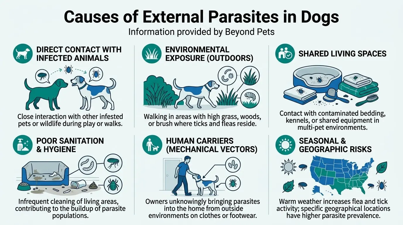 Causes of External Parasites in Dogs in What are External Parasites in Dogs?
