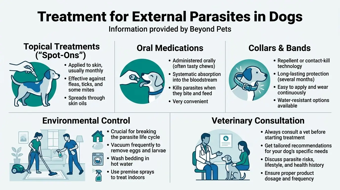 Treatment for External Parasites in Dogs in What are External Parasites in Dogs?