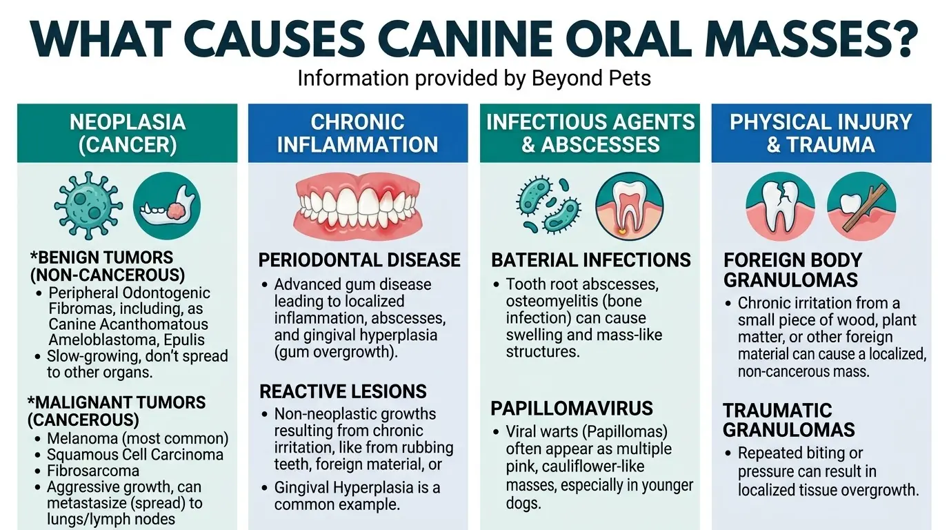 What Causes Canine Oral Masses? in What Are Oral Masses in Dogs?
