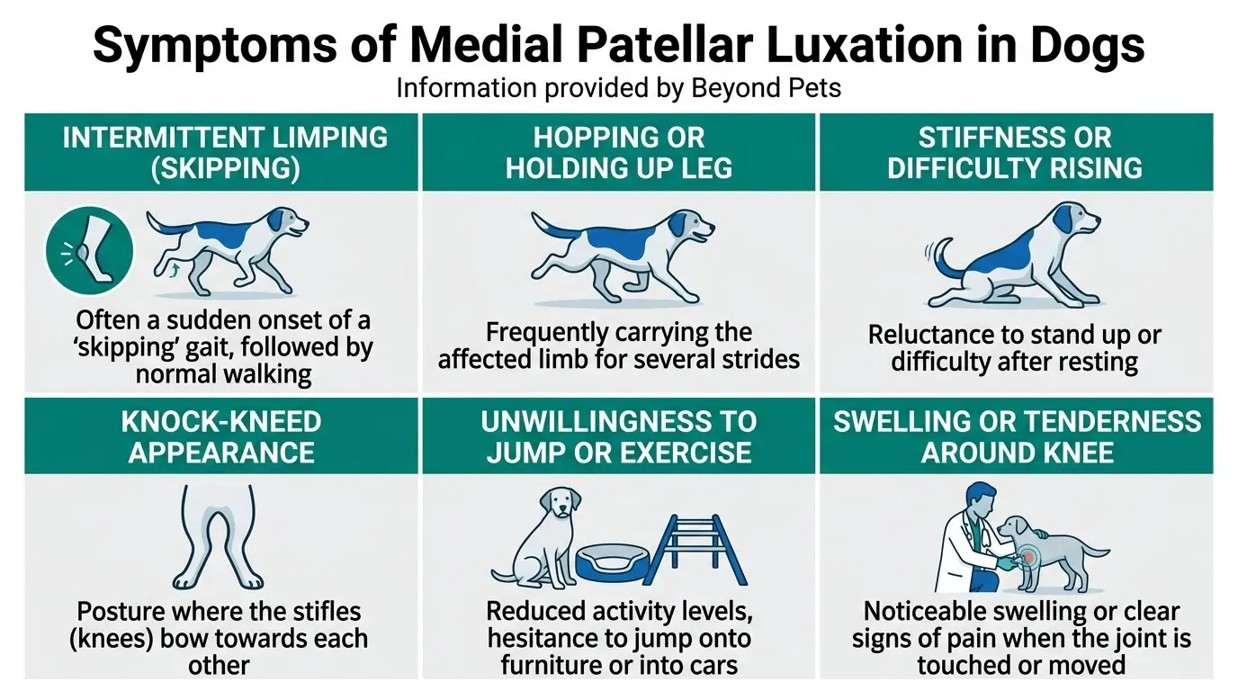 Symptoms of Medial Patellar Luxation in Dogs in What is Medial Luxating Patella in Dogs?