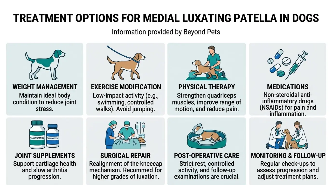 Treatment Options for Medial Luxating Patella in Dogs in What is Medial Luxating Patella in Dogs?