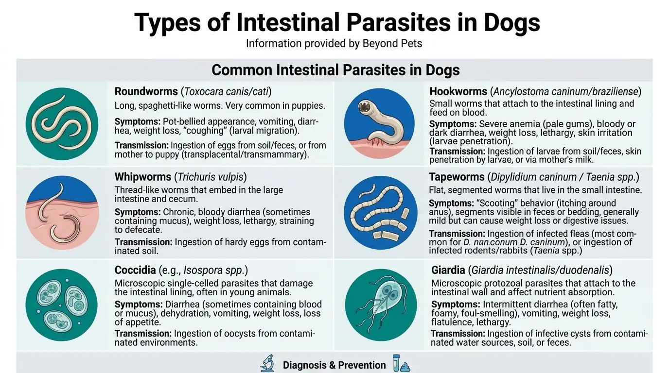 Types of Intestinal Parasites in Dogs in What is a Gastrointestinal Parasite in Dogs?