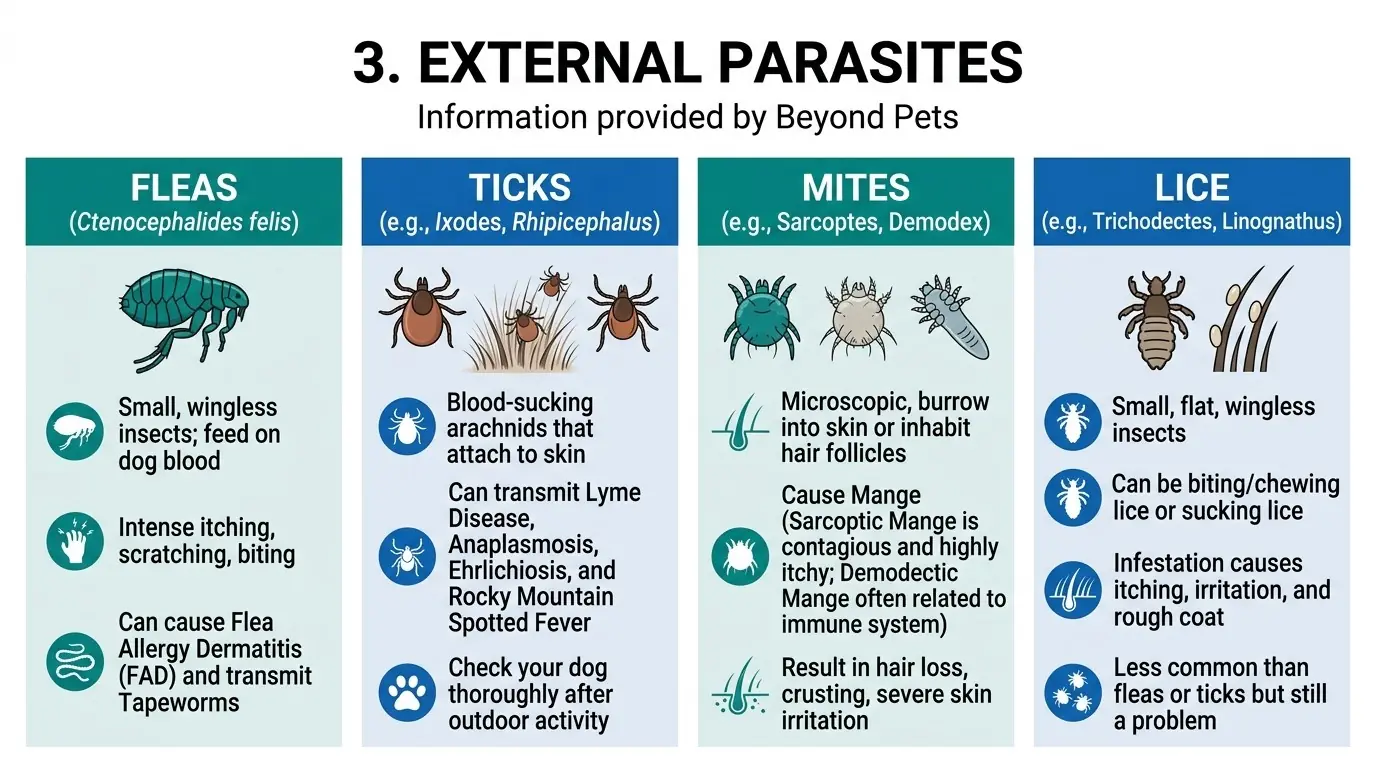 3. External Parasites in Common Infectious Diseases in Dogs: Top 10 Infections to Know