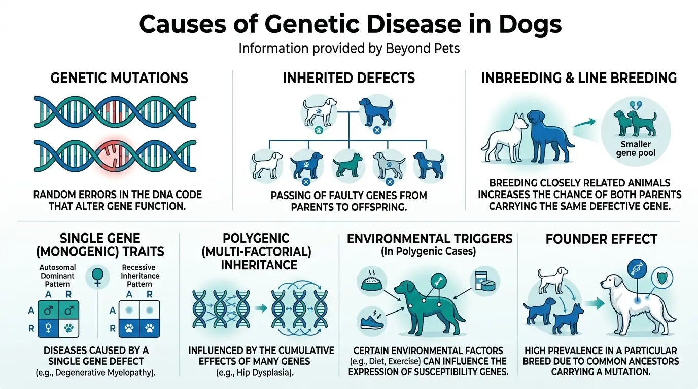 Causes of Genetic Disease in Dogs in What are Common Genetic Diseases in Dogs?
