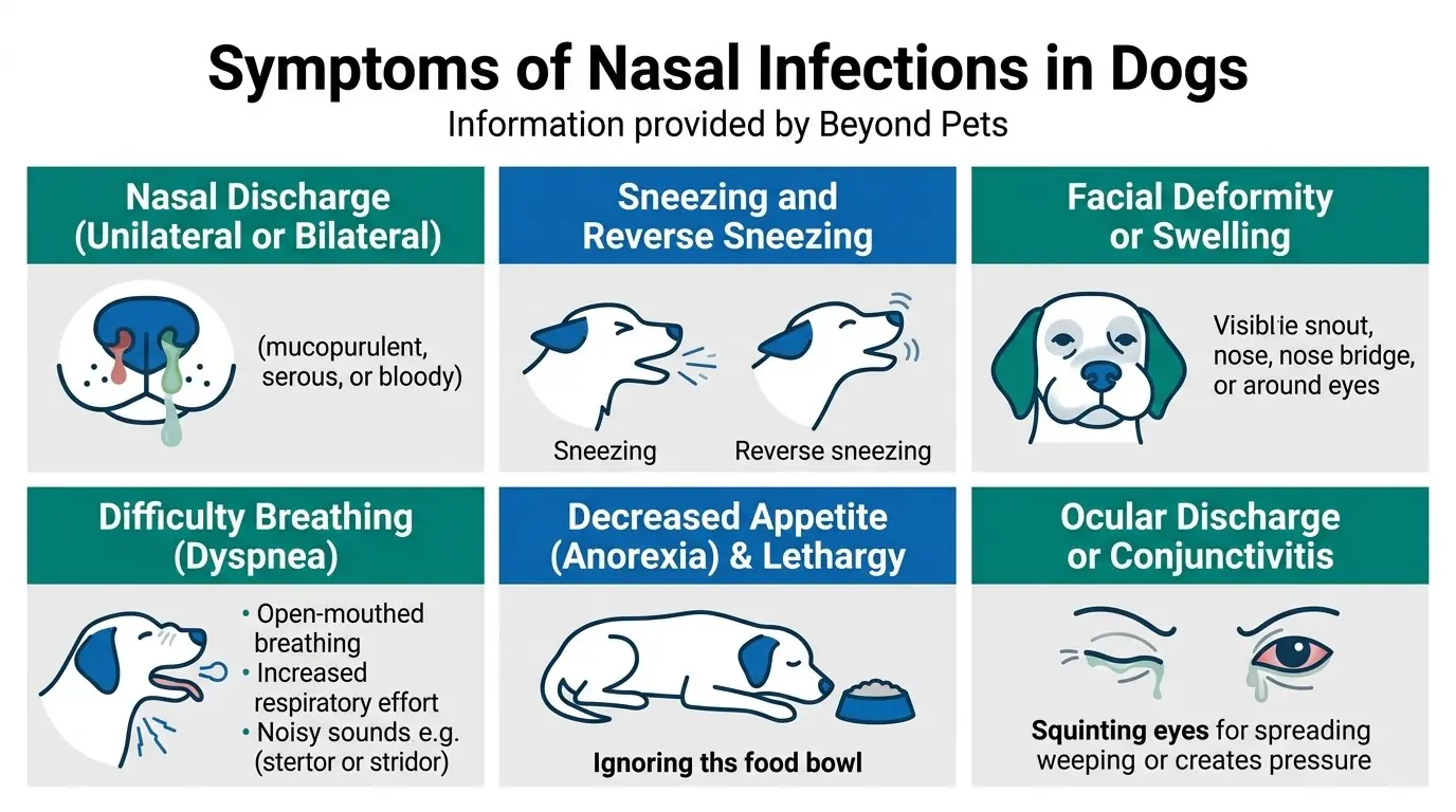 Symptoms of Nasal Infections in Dogs in What are Nasal Infections in Dogs?
