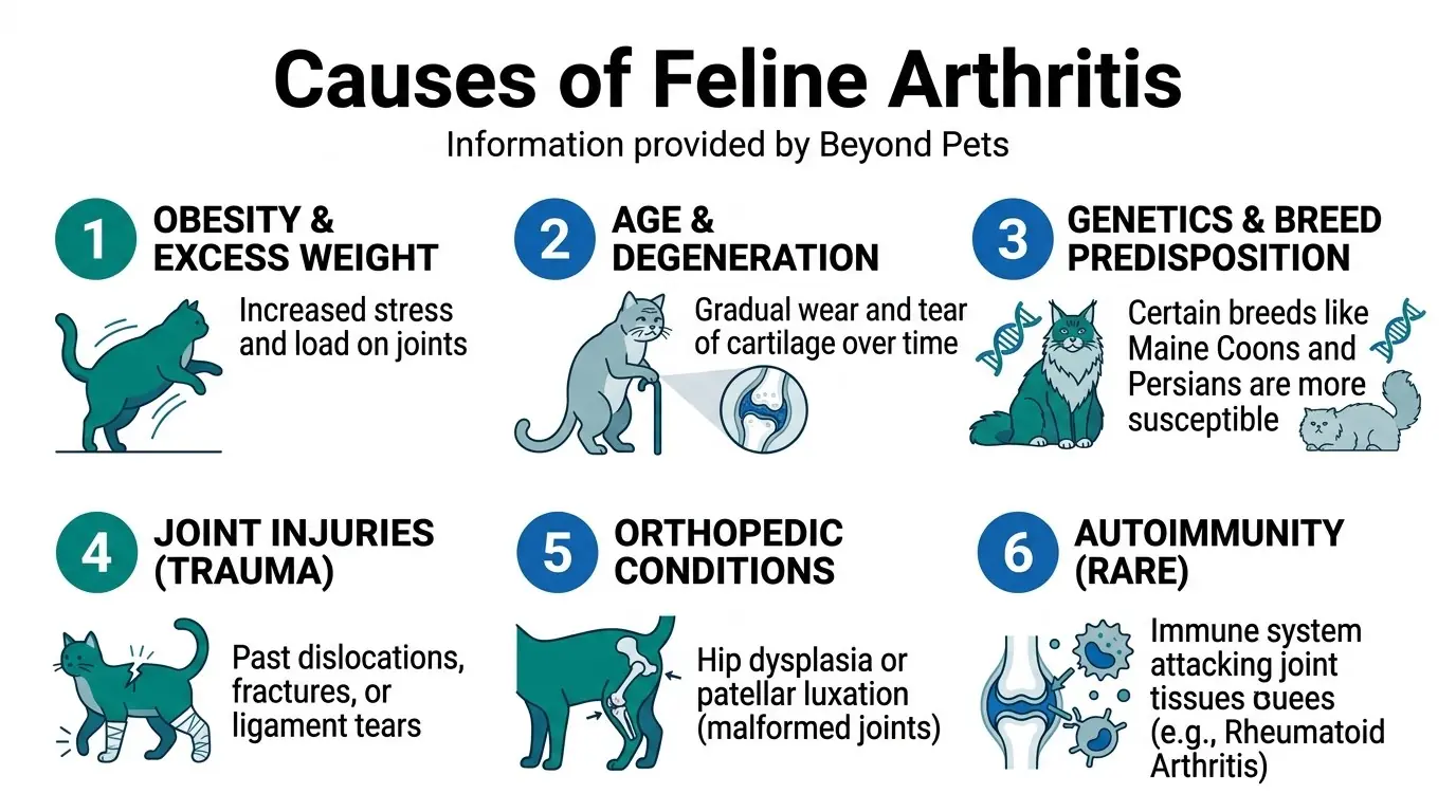 Causes of Feline Arthritis in What is Arthritis in Cats?