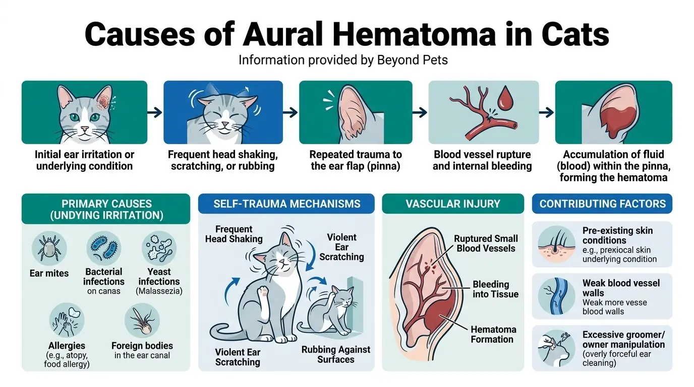 What is Aural Hematoma in Cats? 1 Causes of Aural Hematoma in Cats in What is Aural Hematoma in Cats?
