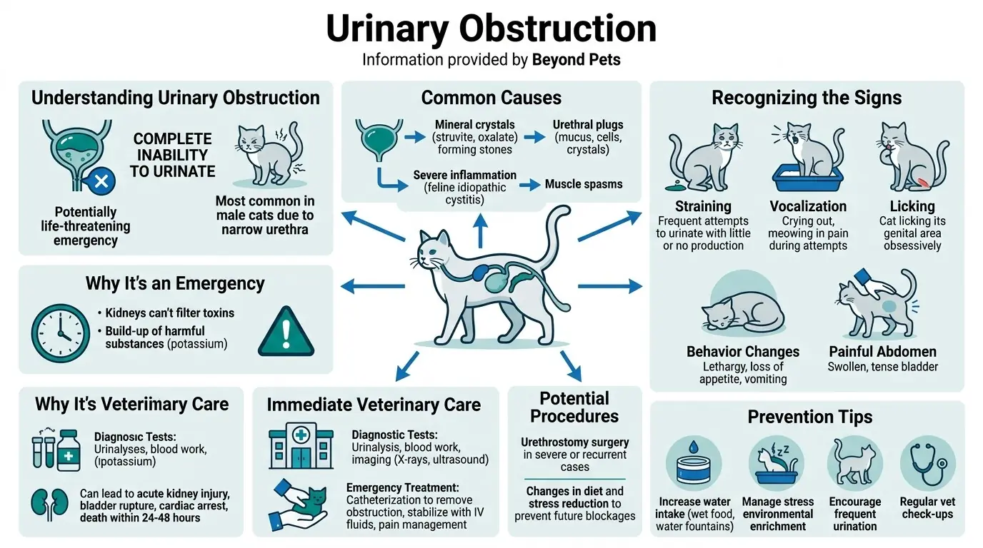 Urinary Obstruction in What are Common Emergencies in Cats