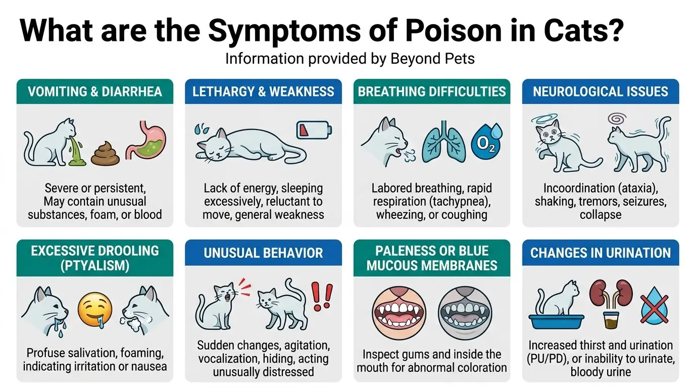 What are the Symptoms of Poison in Cats? in What are Common Poisons in Cats