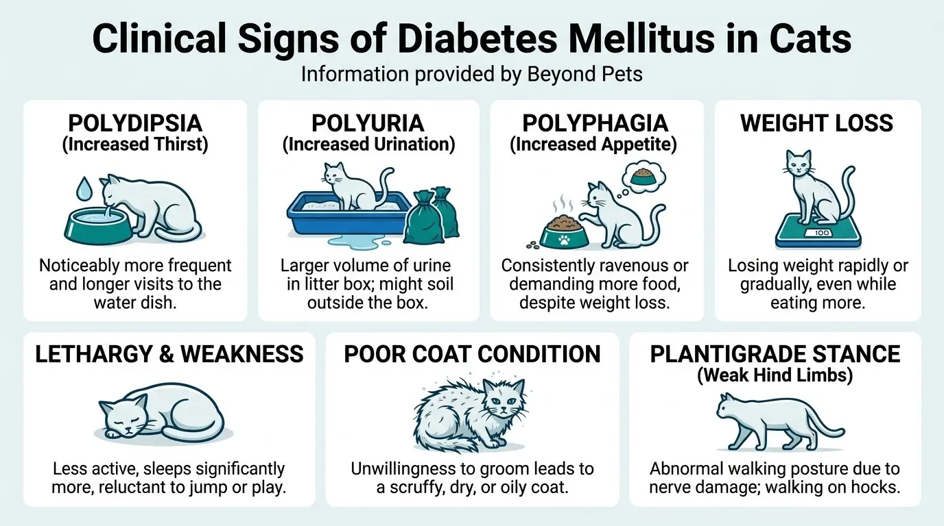 Clinical Signs of Diabetes Mellitus in Cats in What is Diabetes Mellitus in Cats?