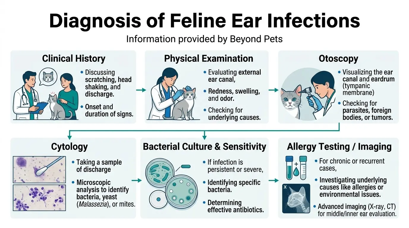 Diagnosis of Feline Ear Infections in What is an Ear Infection in Cats?