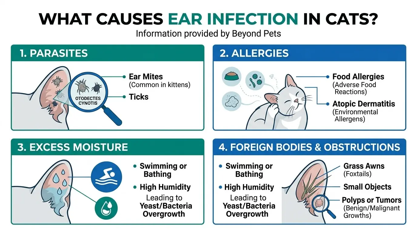 What Causes Ear Infection in Cats? in What is an Ear Infection in Cats?