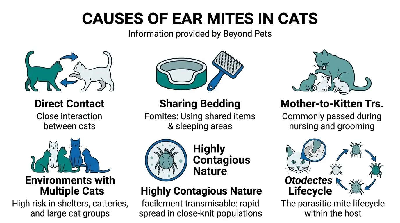Causes of Ear Mites in Cats in What are Ear Mites in Cats?