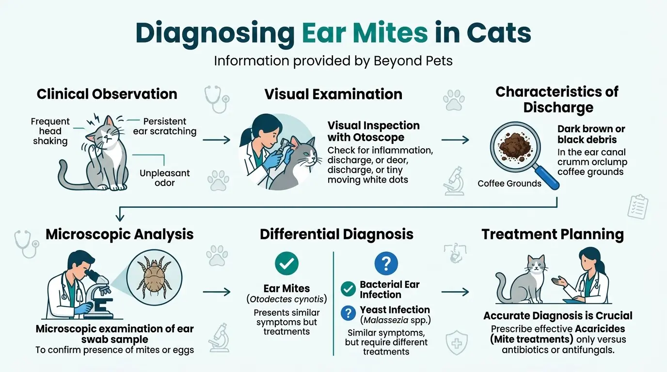 Diagnosing Ear Mites in Cats in What are Ear Mites in Cats?