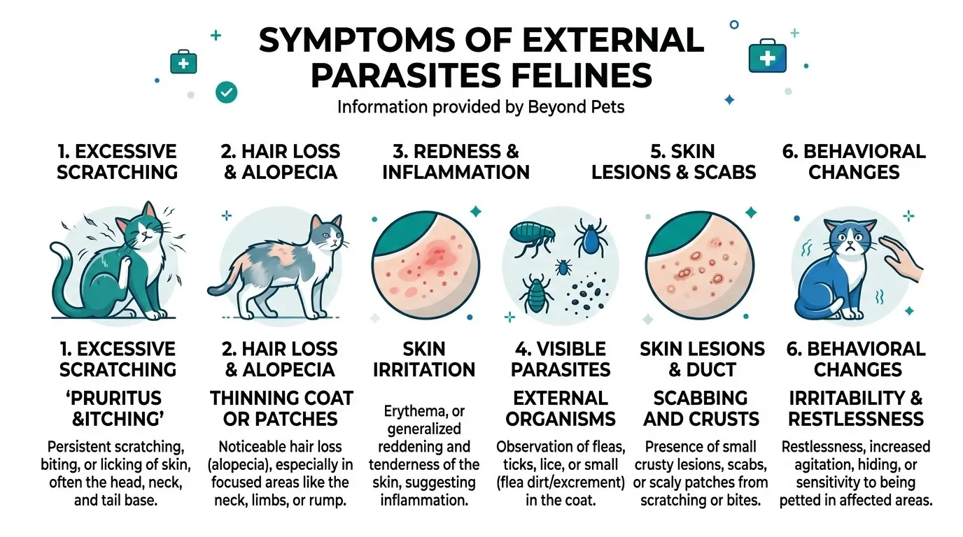 Symptoms of External Parasites Felines in What is External Parasite in Cats