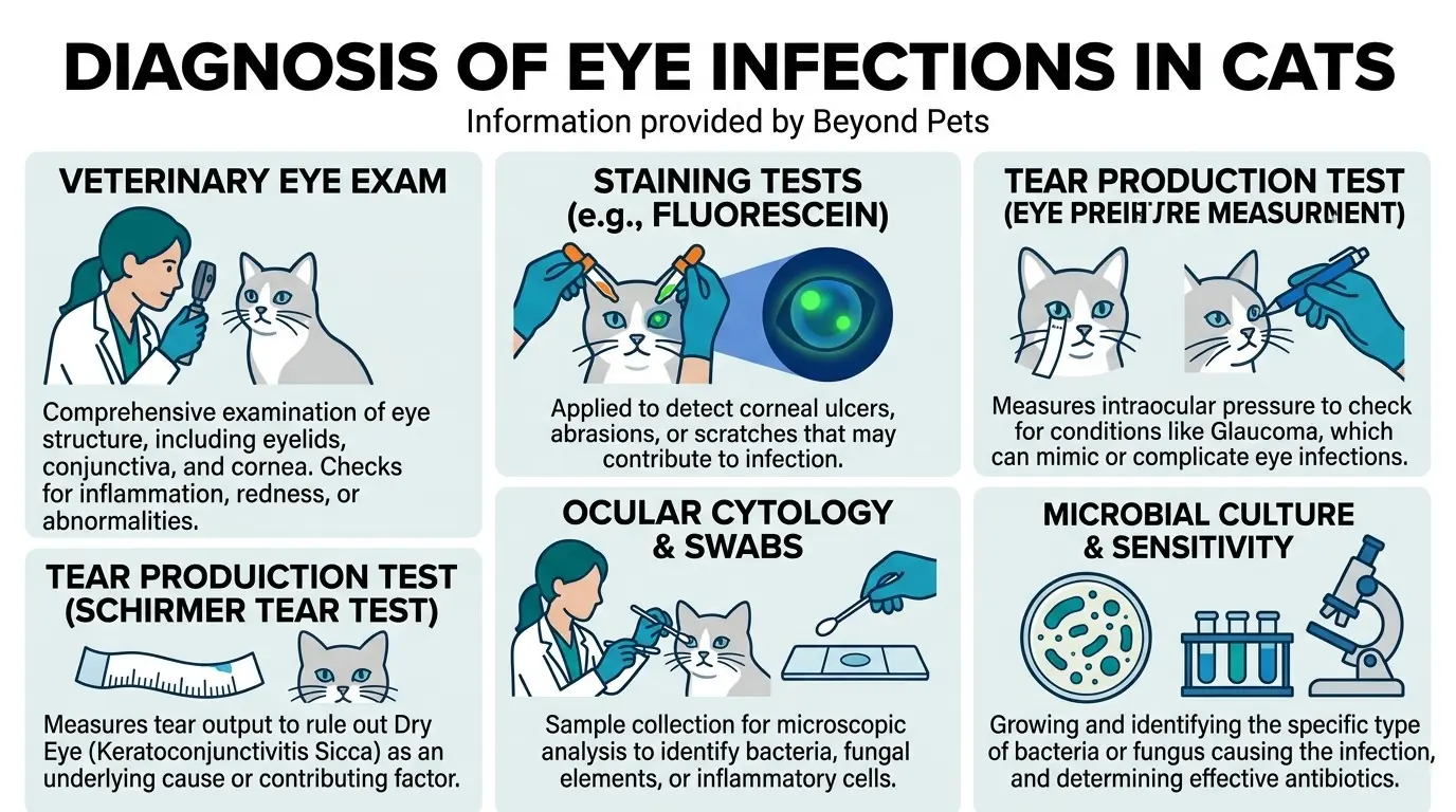 Diagnosis of Eye Infections in Cats in What are Eye Infections in Cats?