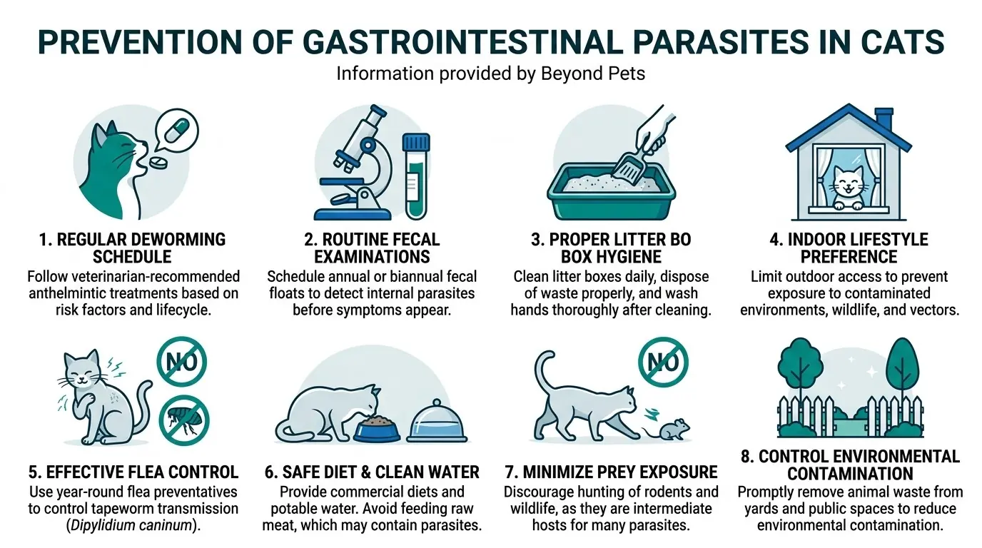 Prevention of Gastrointestinal Parasites in Cats in What are Gastrointestinal Parasites in Cats?