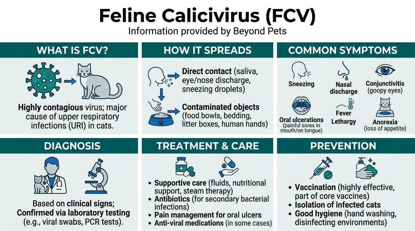 Feline Calicivirus (FCV) in What is an Infectious Disease in Cats?
