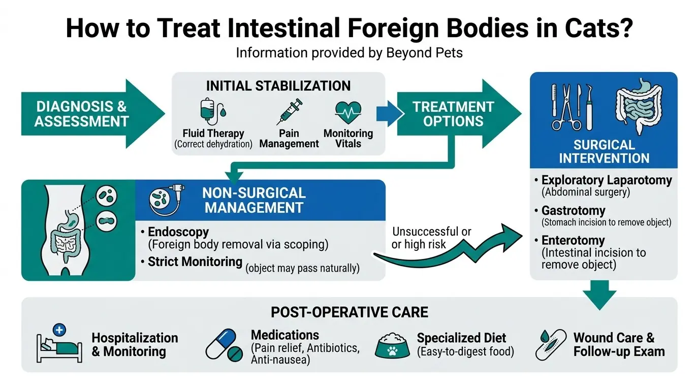 How to Treat Intestinal Foreign Bodies in Cats? in What are Intestinal Foreign Bodies in Cats?