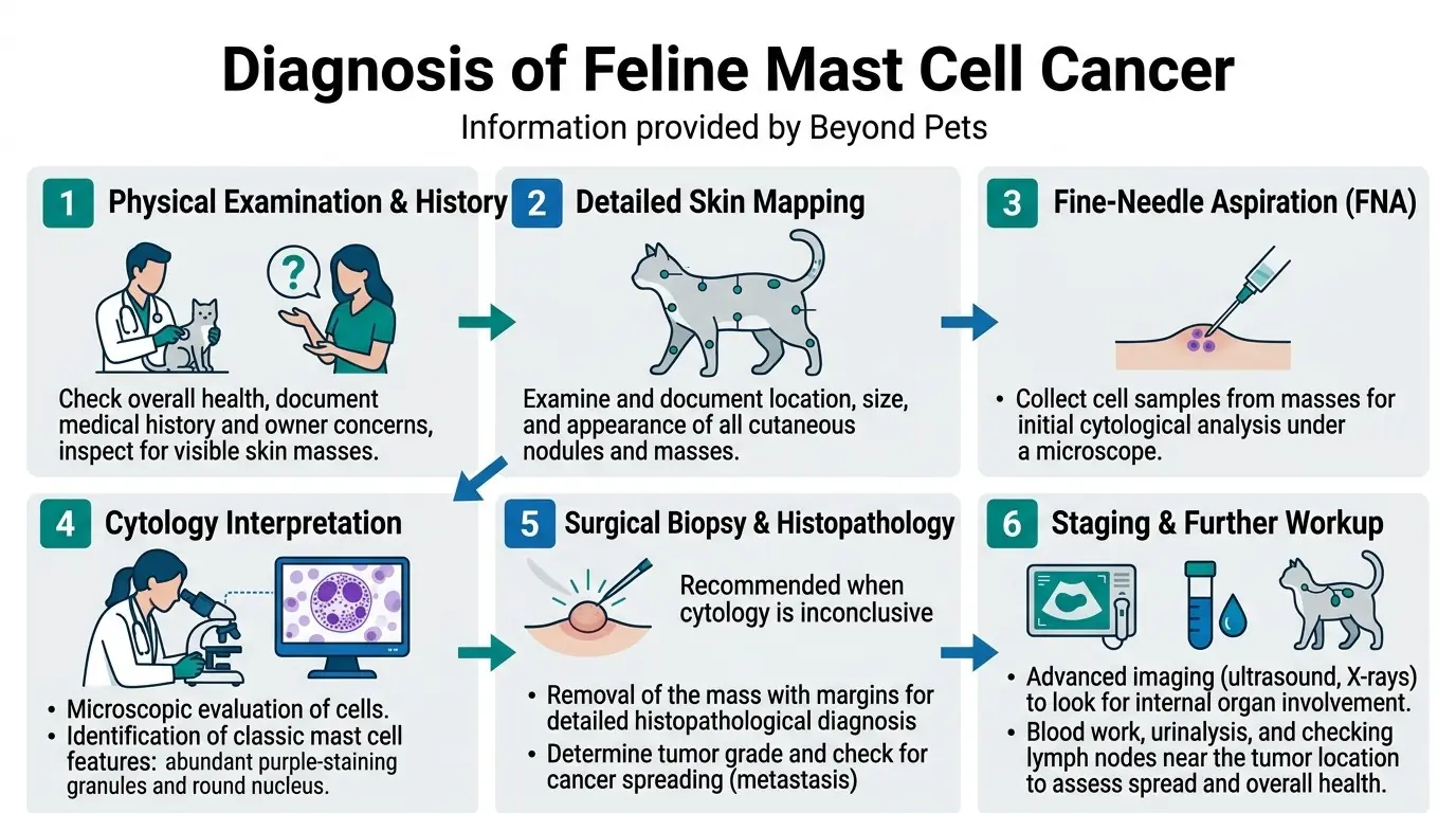 Diagnosis of Feline Mast Cell Cancer in What is Mast Cell Tumor in Cats?