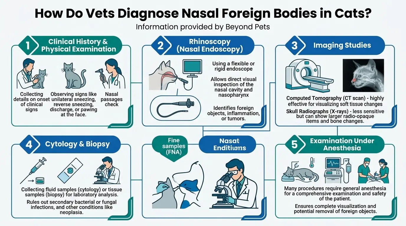 How Do Vets Diagnose Nasal Foreign Bodies in Cats? in What are Nasal Foreign Bodies in Cats?