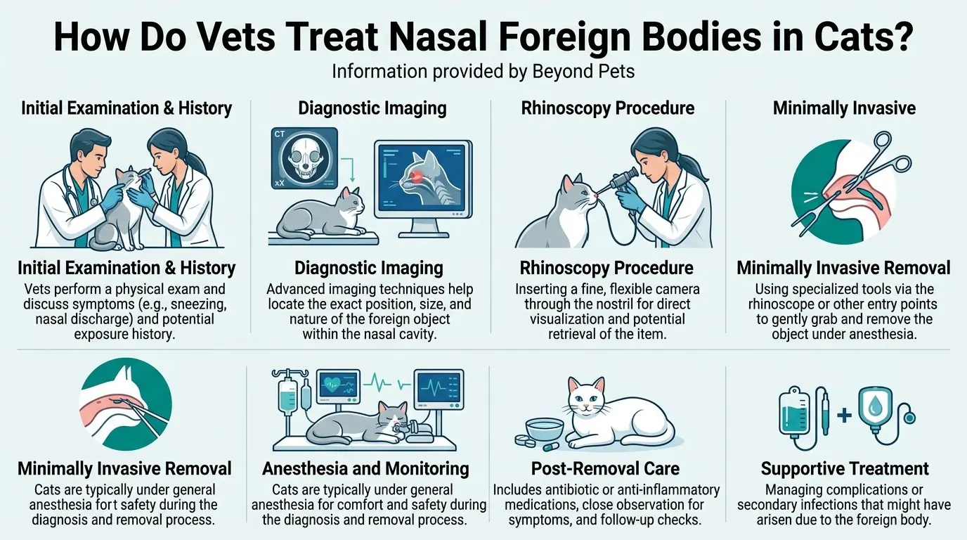 How Do Vets Treat Nasal Foreign Bodies in Cats? in What are Nasal Foreign Bodies in Cats?
