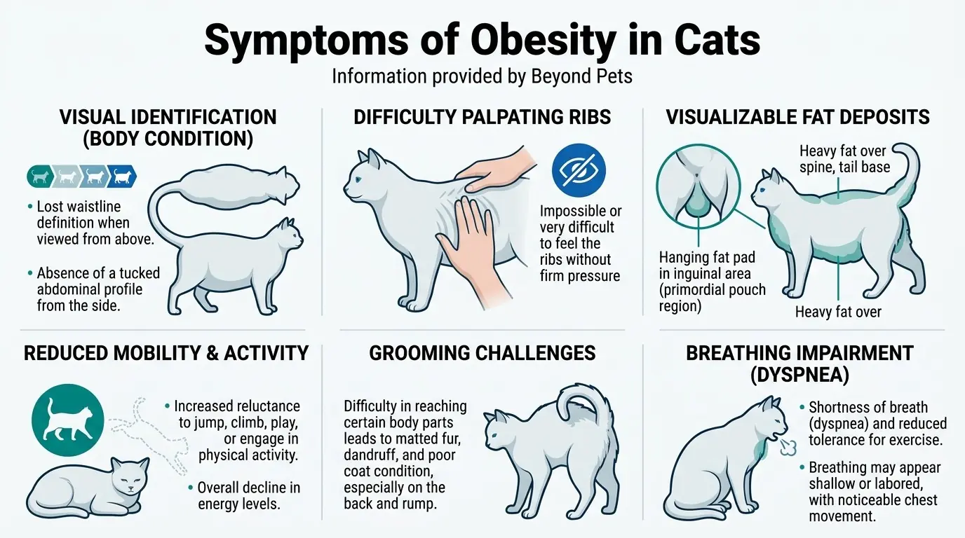 Symptoms of Obesity in Cats in What is Obesity in Cats?
