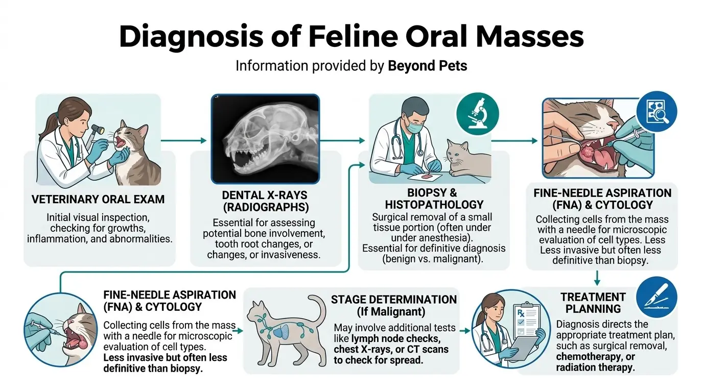 Diagnosis of Feline Oral Masses in What are Oral Masses in Cats?