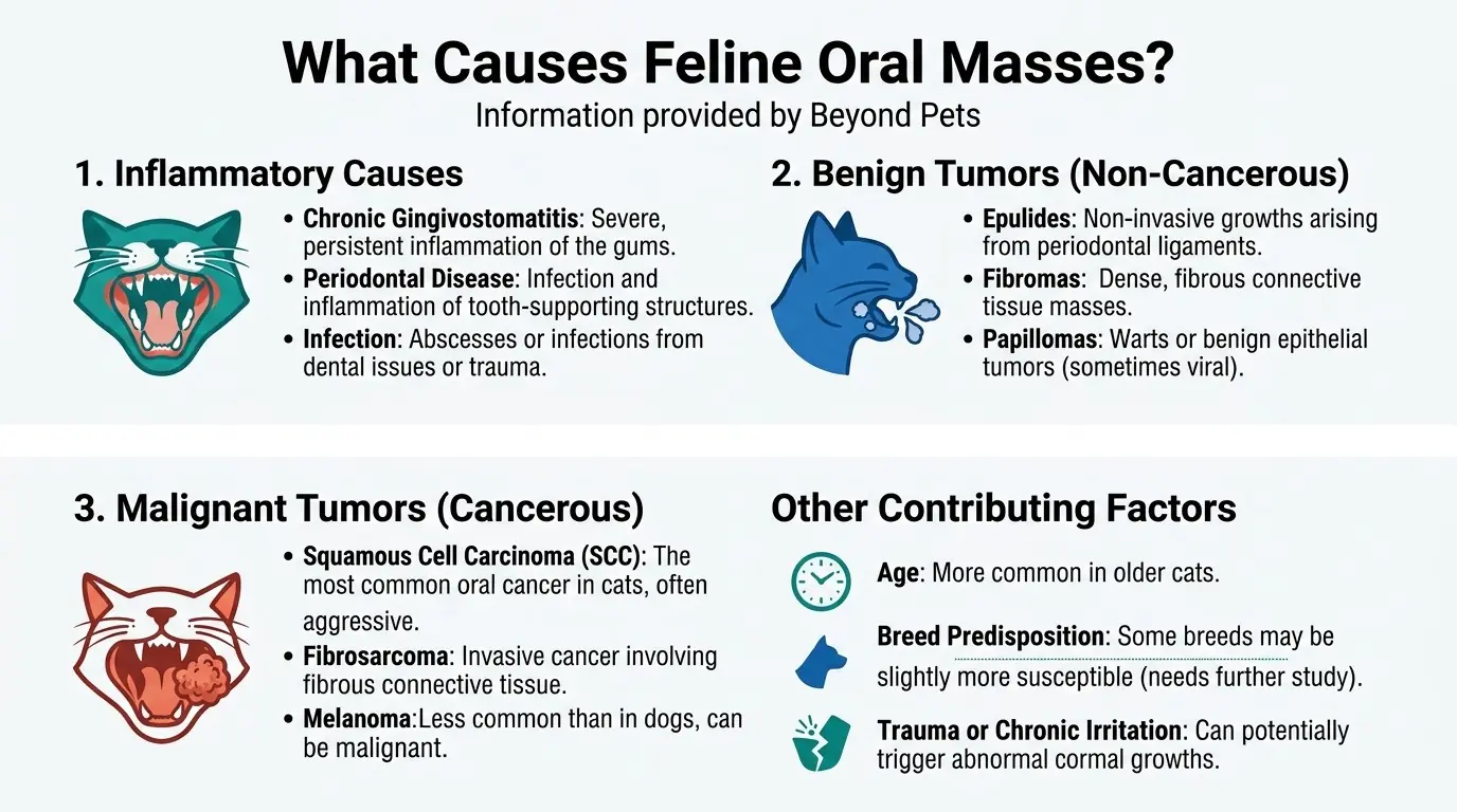 What Causes Feline Oral Masses? in What are Oral Masses in Cats?