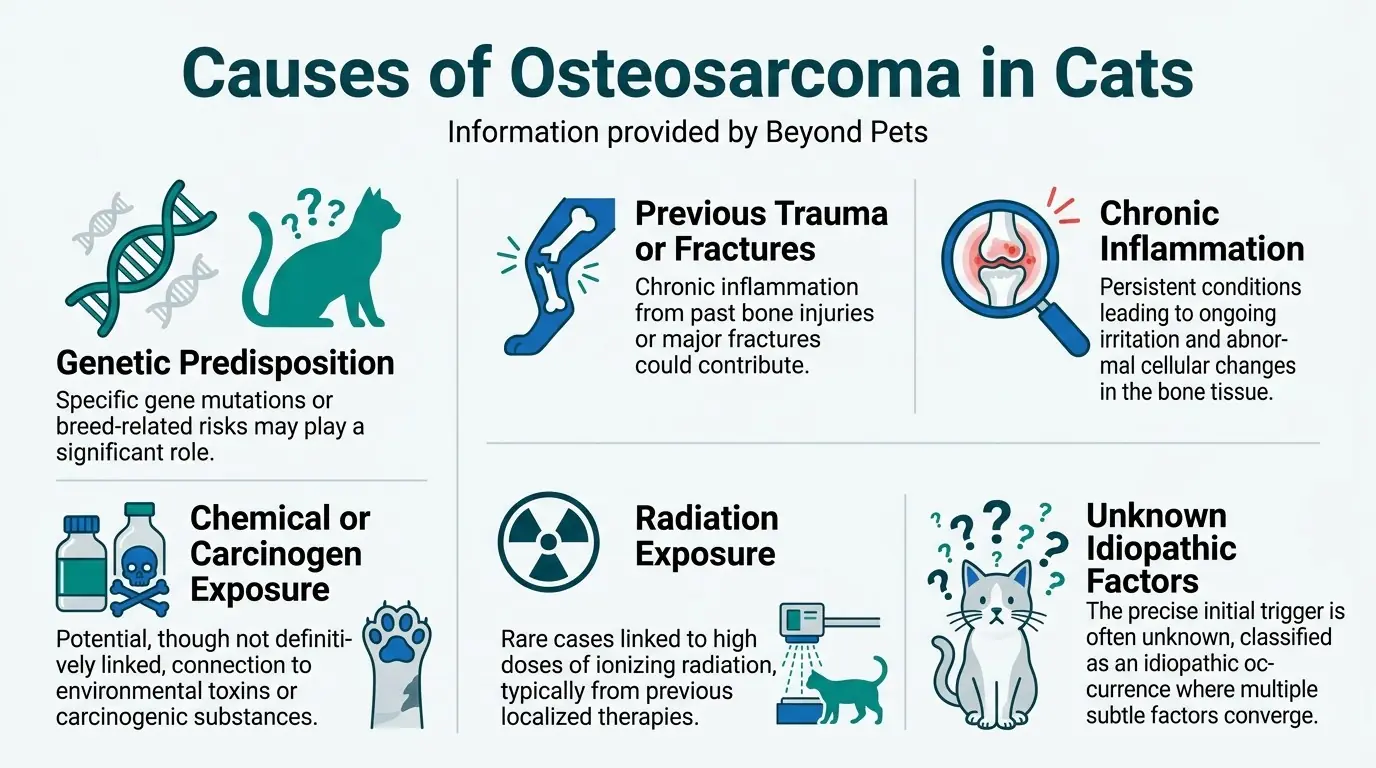 Causes of Osteosarcoma in Cats in What is Osteosarcoma in Cats?