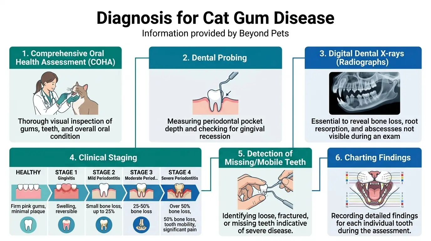 Diagnosis for Cat Gum Disease in What is Periodontal Disease in Cats?