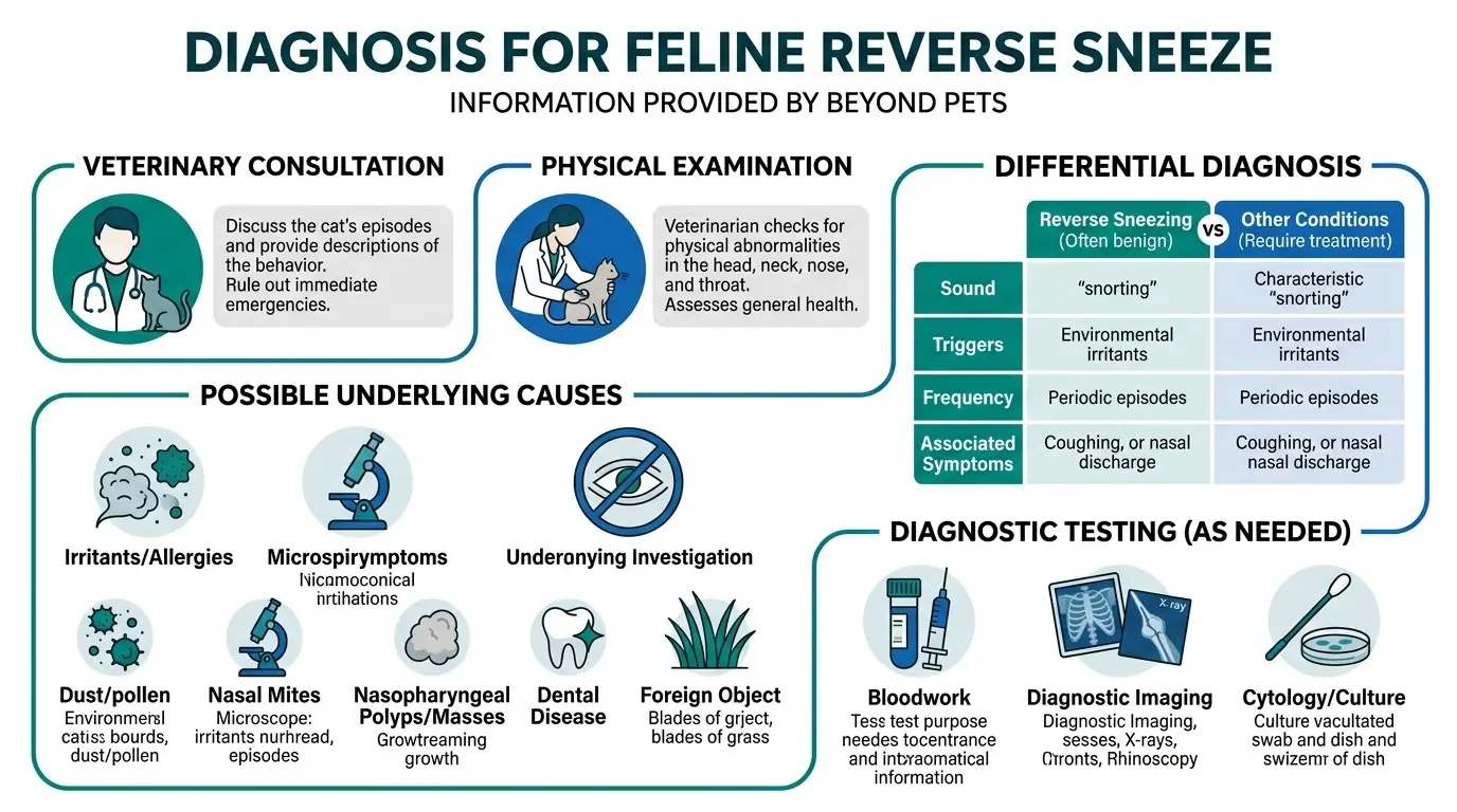 Diagnosis for Feline Reverse Sneezing in What is a Reverse Sneeze in Cats?
