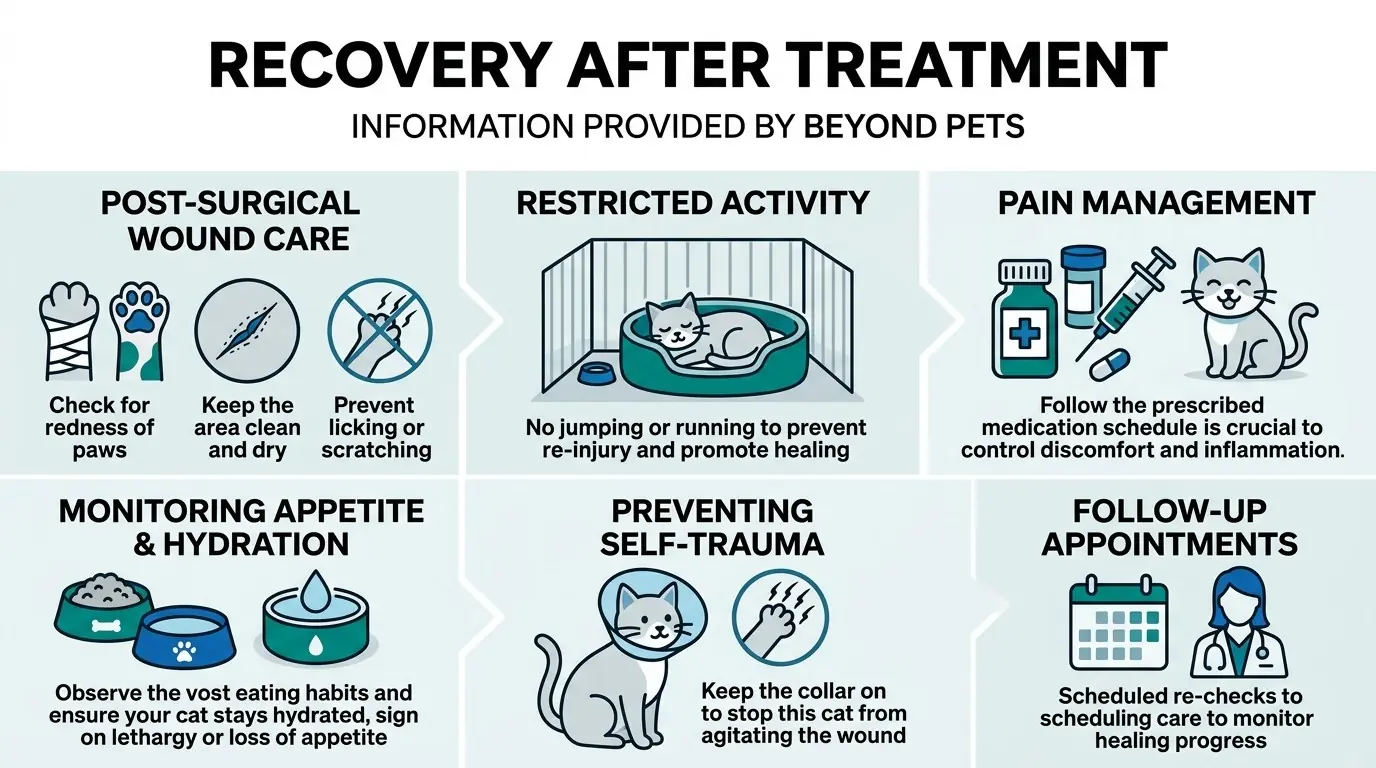 Recovery After Treatment in What is Soft Tissue Trauma in Cats?