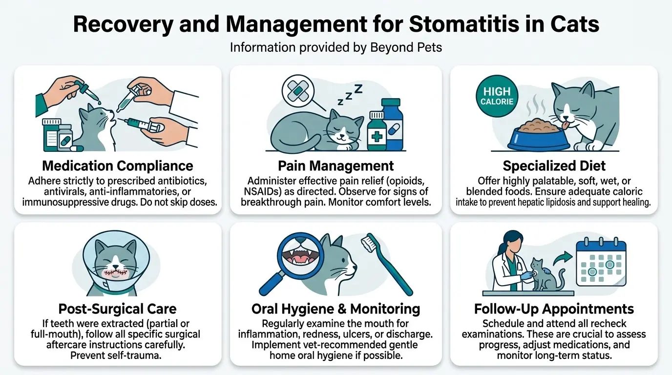 Recovery and Management for Stomatitis in Cats in What is Stomatitis in Cats?