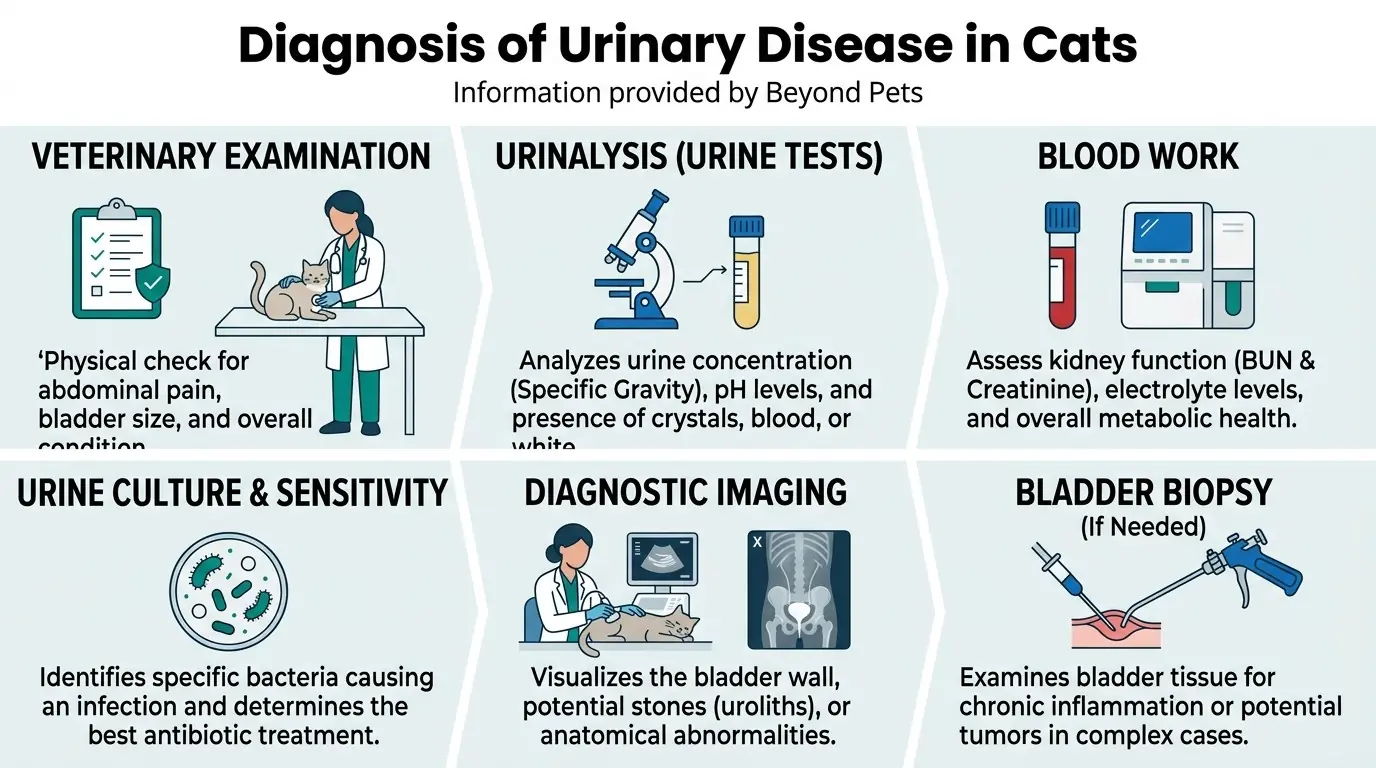Diagnosis of Urinary Disease in Cats in What is Urinary Disease in Cats?